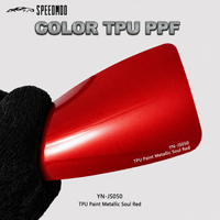 Film de protection de peinture SPEEDMOD Soul Red Metallic TPU PPF 7,5 mil auto-réparant, film de protection de voiture à changement de couleur 1,52 m x 15 m, vente en gros