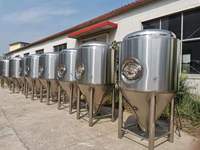 Acier inoxydable de qualité alimentaire 100L-1000L Fermenteur conique à double paroi Récipient à pression 500L 300L Cuves de fermentation à vendre 200L 400L