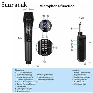 ไมโครโฟนไร้สายแบบไดนามิกคุณภาพสูง D300 2 ตัว พร้อมตัวรับสัญญาณไร้สาย สำหรับร้องคาราโอเกะ พูด หรือสอน - Product Image 2