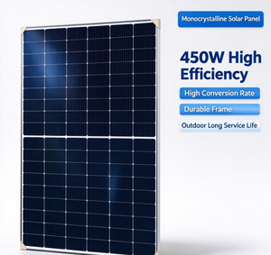 Panel Solar Monocristalino de 450W, Módulo Fotovoltaico de Alta Eficiencia Resistente a la Intemperie para Camping, Monitoreo, Red Eléctrica y Sistema de Almacenamiento de Energía - Product Image 1