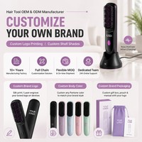 Peigne lisseur rechargeable Torlin 2600mAh 33W, 3 réglages de température, double chauffage PTC, soin aux ions négatifs, brosse lissante