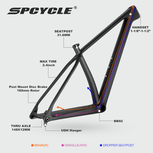 <span class=keywords><strong>Cuadro</strong></span> de Bicicleta de Montaña Spcycle 29er de Carbono, <span class=keywords><strong>Cuadro</strong></span> de Bicicleta de Montaña Rígida XC Boost de <span class=keywords><strong>29</strong></span> Pulgadas, Tamaños de <span class=keywords><strong>Cuadro</strong></span> 15/17/19/21 Pulgadas - Product Image 5