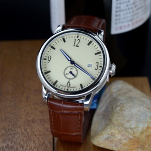 Montre d'affaires ZORYN ZYW1215 en acier inoxydable pour homme, cadran carré de 43 mm, épaisseur de 13 mm, mouvement à quartz tendance, bracelet en cuir véritable - Product Image 2