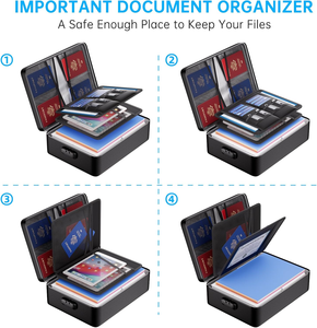 Nhà Máy Tùy Chỉnh EVA Vỏ Cứng Trường Hợp Chống Cháy Tài Liệu Trường Hợp Gia Đình Nâng Cấp Nhiệt Cách Điện Tài Liệu Chống Cháy Tổ Chức Túi - Product Image 5