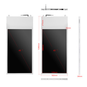 43 49 55 Inch Treo Đôi Màn Hình LCD Hiển Thị Quảng Cáo Kỹ Thuật Số Biển Treo Tường Tiếp Thị Màn Hình Ban Trong Nhà - Product Image 2