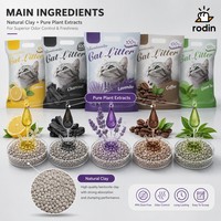 Litière pour chat en bentonite agglomérante en gros, granulométrie 0,5-2 mm, sable d'argile sans poussière avec fraîcheur longue durée