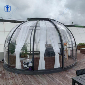 Kit di veranda a cupola geodetica per casa in vetro in alluminio personalizzabile di lusso 5.5M con Design impermeabile insonorizzato - Product Image 3