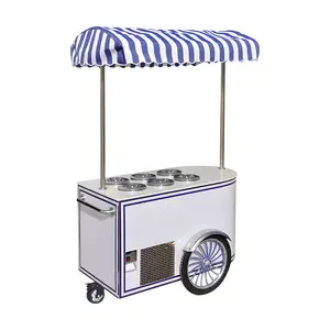 MEHEN MR4 pozzetti hard gelato freezer cart soft serve ice cream food cart
