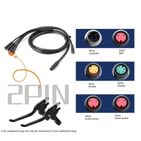 Contrôleur à onde sinusoïdale de marque KT Kunteng 25A 36v 48v Connecteurs étanches avec câble lumineux et câble 1T5 pour vélo électrique 500w 750w