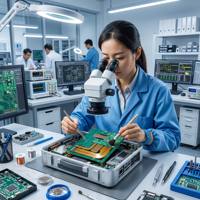Circuit imprimé rigide flexible double face sans plomb pour l'électronique industrielle et grand public, assemblage de composants EMS