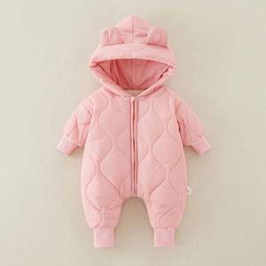 Mono de Bebé con Capucha de Felpa de Coral, Diseño de Oso, Manga Larga, para Niños y Niñas, Otoño Invierno, Abrigo Cálido para Bebés, con Cremallera - Product Image 2