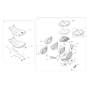 Conjunto de Asiento del Pasajero para <span class=keywords><strong>BRP</strong></span> <span class=keywords><strong>Outlander</strong></span> MAX 1000R EFI OEM 708003482 715002373, Repuestos para ATV UTV - Product Image 5