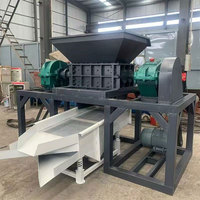 Mini broyeur multifonctionnel à double arbre pour pneus, carton, plastique et caoutchouc