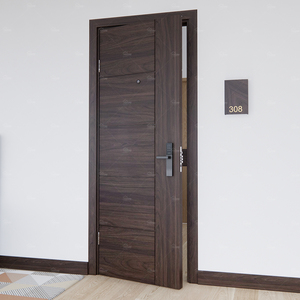Europäischer Standard Feuerschutztür-Hersteller Maßgefertigte Feuerschutz-Innentüren aus Holz für Moderne Hotels Feuerschutztüren mit Rahmen - Product Image 2