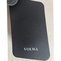 Cuero Sintético de PVC Color Negro con Pegamento Azul para Tapicería y Revestimiento