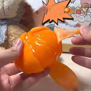7cm Orange Segments TPR <b>Squishy</b> Toy Realistic Fruit <b>Food</b> Squeeze Toy Stress Relief Fidget Toy Gift Fun Play for Kids Adults - Product Image 3
