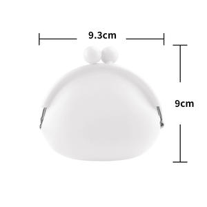 Porte-monnaie en silicone couleur macaron mignon, mini pochette portable pour écouteurs et clés, pour femmes et enfants, sac en silicone imperméable - Product Image 2