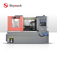 Torno CNC de Alta Precisión BR200L con Bancada Inclinada, Equipado con Sistema de Control Fanuc y Torreta Automática de 12 Estaciones