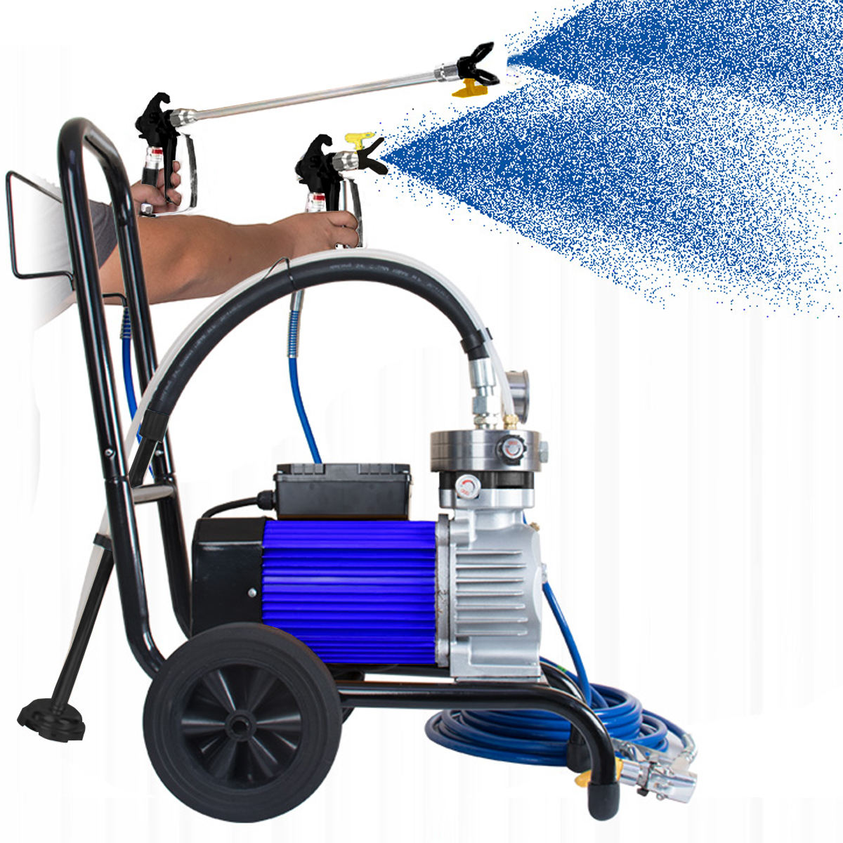 Professional Industrial Airless Paint Sprayer Machine Low Noise Electric with Pressure Feed 220V Electric Pump