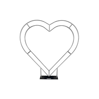 Arche de mariage ou de remise de diplôme en forme de cœur, fleurs artificielles en soie 5D, taille et couleur personnalisables, haute qualité, douce, romantique