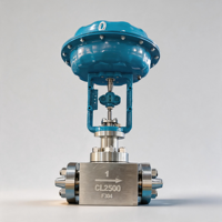 Vanne de régulation intelligente pneumatique avec actionneur proportionnel et diaphragme en PTFE pour huile et gaz haute pression, cage en acier inoxydable
