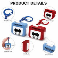 Porte-clés tendance rétro en forme de cassette, mini enregistreur vocal, lecteur de bande, breloque de sac, cadeau souvenir créatif et mignon pour la Saint-Valentin