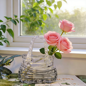 Nouveau Vase Créatif en Verre Transparent Portable pour Poissons, Ornement <span class=keywords><strong>Hydroponique</strong></span> Coloré, Décoration pour Aquarium et Vase à Fleurs - Product Image 3