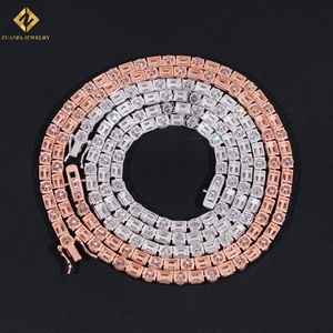 Hot Sale GRA Certified Custom Hip Hop Fine Jewelry VVS Moissanite Tennis Chain Bracelet Silver 925 Rose Gold Rhodium Plated - Product Image 5