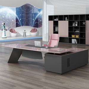 เฟอร์นิเจอร์สำนักงานผู้บริ<span class=keywords><strong>หา</strong></span>รระดับสูง โต๊ะทำ<span class=keywords><strong>งาน</strong></span>ทรงตัวแอล สีชมพู สำหรับผู้บริ<span class=keywords><strong>หา</strong></span>ร ซีอีโอ - Product Image 3