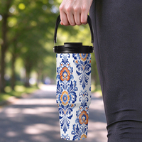 Gobelet isotherme 30oz avec poignée et couvercle à paille, corps vierge pour logo personnalisé, tasse de voyage pour voiture et extérieur, impression personnalisée