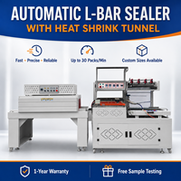 Machine d'emballage rétractable automatique POF avec scelleuse en L et tunnel de rétraction thermique pour boîtes cadeaux et cosmétiques