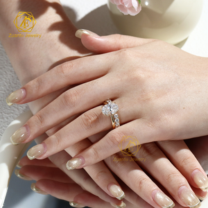 Gia IGI Chứng Nhận Hpht Cvd Hình Bầu Dục Phòng Thí Nghiệm Grown Kim Cương 14K 18K Rắn Vàng Đính Hôn Nhẫn Cưới Cho Phụ Nữ Người Đàn Ông Cô Dâu Vài Bộ - Product Image 3