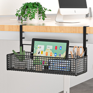 Office Desk <b>Storage</b> Rack Hanging <b>Basket</b> <b>Rectangle</b> Hook Type Organizer For Books And Office Supplies - Product Image 2