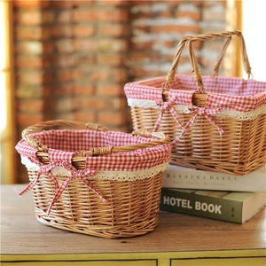 Venta al por mayor barato tejido a mano mimbre organizador regalo cesto cesta vacía bolsas de almacenamiento para cocina y armario - Product Image 6