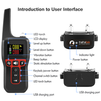 Beep-Vibrations-Schock-Hundetrainingshalsband IPx7 Wasserdichtes Bellkontroll-E-Halsband mit Großer Reichweite