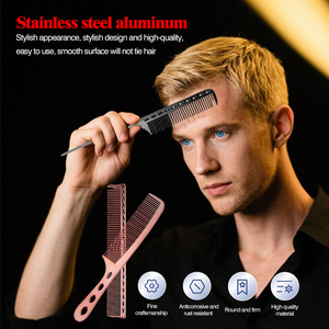 หวีหางหนูสำหรับจัดแต่ง<span class=keywords><strong>ทรง</strong></span><span class=keywords><strong>ผม</strong></span>หมุดโลหะอลูมิเนียมทนความร้อนยาวและ<span class=keywords><strong>สั้น</strong></span>โลโก้ฟรี mJ - Product Image 6