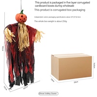 Nouvelles décorations d'intérieur d'Halloween : Fantôme suspendu de 3 pieds, effrayant, style Horreur, avec Chasseur de morts, Sorcière et Épouvantail en plastique, pour Fête de maison hantée