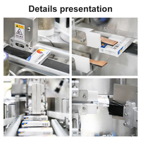 Machine d'étiquetage professionnelle 230 bpm pour cartons, avec scellage double coin et stabilisation par presse supérieure, pour l'emballage de boîtes de produits chimiques quotidiens
