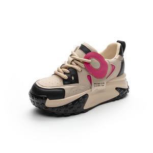 <span class=keywords><strong>Scarpe</strong></span> da Donna di Alta Qualità <span class=keywords><strong>con</strong></span> <span class=keywords><strong>Suola</strong></span> Spessa 8CM, Colori a Contrasto Rossi e Doppio Strato in Pelle Bovina, <span class=keywords><strong>Scarpe</strong></span> Casual Sportive - Product Image 6