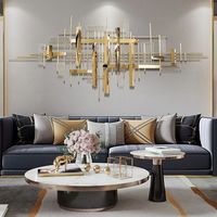 145*68cm S Vente en Gros Dropshipping 2025 Création Métallique Salon Pendentif Art Mural Suspendu Maison Pièce Décoration Murale