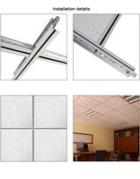 Composants de grille de plafond en acier galvanisé T24, barre en T rainurée pour dalles de plafond, barre en T plate étroite pour cadres de plafond suspendus 32/38