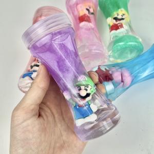 Vente chaude 6PCS Antiadhésif Mignon Glitter Extensible Soulagement Du Stress Jouet Galaxy Slime avec <span class=keywords><strong>Mario</strong></span> Crystal Slime Kit - Product Image 3