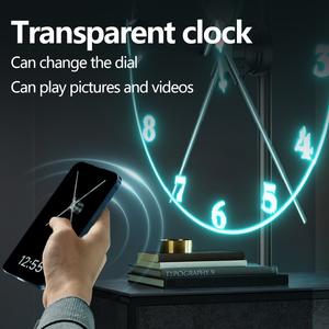 COEUS Horloge Holographique Transparente Projecteur Ventilateur Holographique <span class=keywords><strong>3D</strong></span> à l'Œil Nu Divers Cadrans de Montre Prise en Charge de Fond Personnalisé - Product Image 2