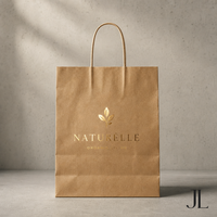 Sac en papier kraft de haute qualité avec logo personnalisé imprimé en feuille d'or