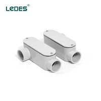Boîtiers de conduit certifiés LeDES ETL de type LR pour utilisation avec des tuyaux en PVC de classe 40, usine chinoise, boîte J, accessoires électriques pour plafond