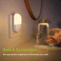 Lampe de nuit LED rouge profond 670 nm à intensité variable en continu, à brancher, pour soulager l'insomnie dans la chambre