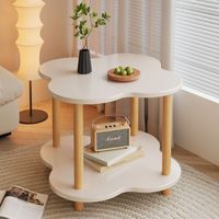 Table d'appoint contemporaine mobile, table basse minimaliste, petite table de chevet multifonctionnelle, étagère de rangement pour salon et chambre