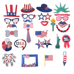 4. Juli <span class=keywords><strong>Photo</strong></span> <span class=keywords><strong>Booth</strong></span> Requisiten für 4. Juli Dekorationen Premium Fotografie Requisiten vom Lieferanten - Product Image 1