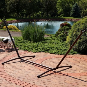 Soporte de Hamaca de Hierro de Diseño Moderno que Ahorra Espacio de 9 pies/10 pies para Jardín o Patio, Muebles de Exterior Plegables - Product Image 4