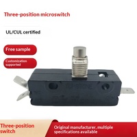 Micro-interrupteur à 3 positions avec actionneur à piston métallique à action rapide pour appareils électroménagers et machines (limitateur)